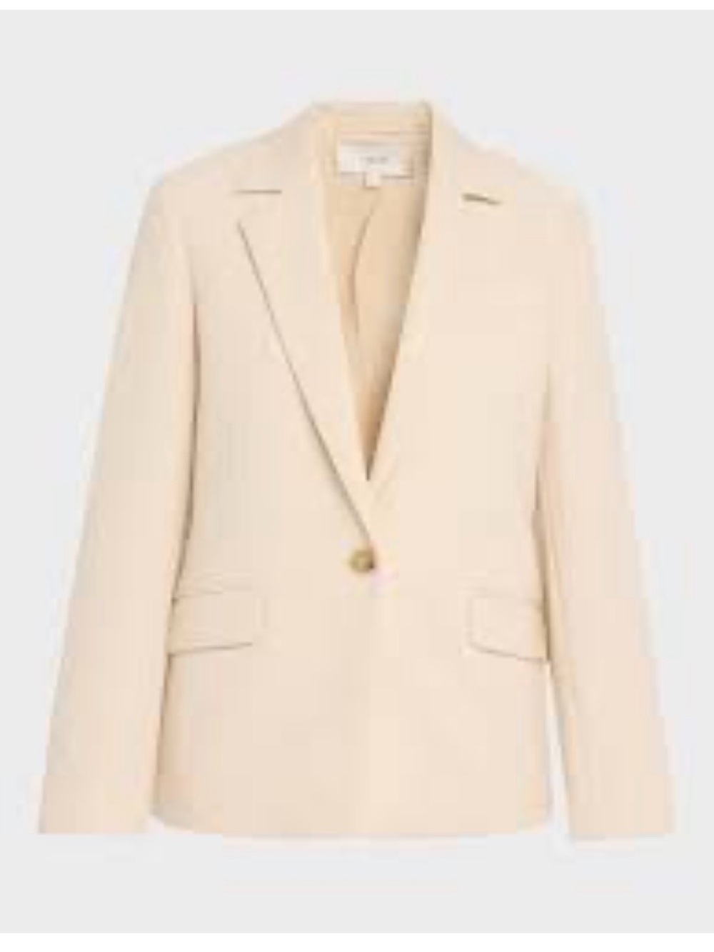 Vince Cream Single-Button Tailored Blazer